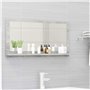 vidaXL Miroir de salle de bain Gris béton 80x10