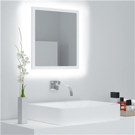 vidaXL Miroir à LED de salle de bain Blanc 40x8