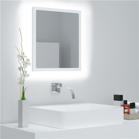 vidaXL Miroir à LED de salle de bain Blanc 40x8