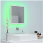 vidaXL Miroir à LED de salle de bain Blanc 40x8,5x37 cm Acrylique