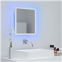 vidaXL Miroir à LED de salle de bain Blanc 40x8,5x37 cm Acrylique