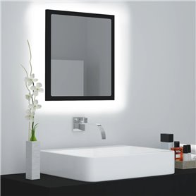 vidaXL Miroir à LED de salle de bain Noir 40x8