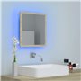 vidaXL Miroir LED de salle de bain Chêne sonoma 40x8,5x37 cm Acrylique