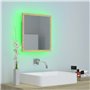 vidaXL Miroir LED de salle de bain Chêne sonoma 40x8,5x37 cm Acrylique