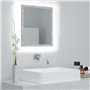 vidaXL Miroir à LED de salle de bain Gris béton 40x8
