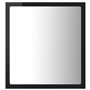 vidaXL Miroir LED de salle de bain Noir brillant 40x8,5x37cm Acrylique