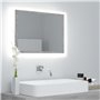 vidaXL Miroir à LED de salle de bain Gris béton 60x8