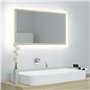 vidaXL Miroir LED de salle de bain Chêne sonoma 80x8