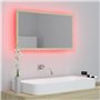 vidaXL Miroir LED de salle de bain Chêne sonoma 80x8,5x37 cm Acrylique
