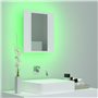 vidaXL Armoire salle de bain à miroir LED Blanc 40x12x45 cm Acrylique