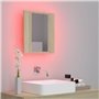 vidaXL Armoire à miroir LED de bain Chêne sonoma 40x12x45 cm Acrylique