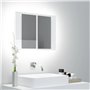 vidaXL Armoire à miroir de bain à LED Blanc brillant Acrylique