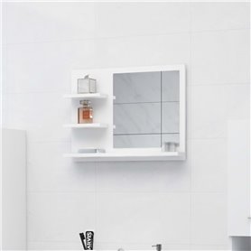 vidaXL Miroir de salle de bain blanc 60x10