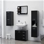 vidaXL Miroir de salle de bain noir 60x10,5x45 cm bois dingénierie