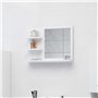 vidaXL Miroir de salle de bain blanc brillant bois dingénierie