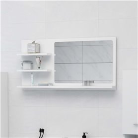 vidaXL Miroir de salle de bain blanc 90x10