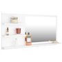 vidaXL Miroir de salle de bain blanc 90x10,5x45 cm bois dingénierie