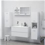 vidaXL Miroir de salle de bain blanc 90x10,5x45 cm bois dingénierie
