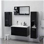 vidaXL Miroir de salle de bain noir 90x10,5x45 cm bois dingénierie