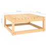 vidaXL Repose-pied de jardin 70x70x30 cm bois de pin solide