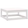 vidaXL Repose-pied de jardin 70x70x30 cm blanc bois de pin solide