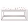 vidaXL Repose-pied de jardin 70x70x30 cm blanc bois de pin solide