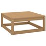 vidaXL Repose-pied de jardin 70x70x30cm marron miel bois de pin solide