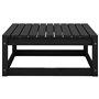 vidaXL Repose-pied de jardin 70x70x30 cm noir bois de pin solide