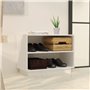 vidaXL Armoire à chaussures Blanc 60x34x45 cm Bois de pin massif