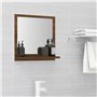 vidaXL Miroir de bain Chêne marron 40x10