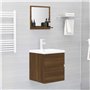 vidaXL Miroir de bain Chêne marron 40x10,5x37 cm Bois d'ingénierie