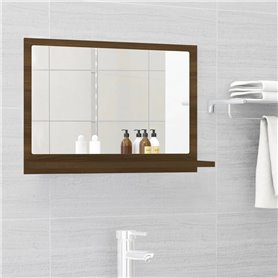 vidaXL Miroir de bain Chêne marron 60x10