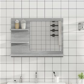 vidaXL Miroir de bain Sonoma gris 60x10