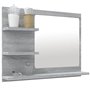 vidaXL Miroir de bain Sonoma gris 60x10,5x45 cm Bois d'ingénierie