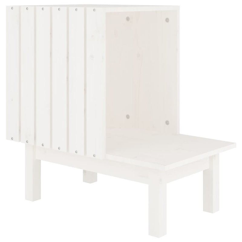 Image secondaire de VidaXL Maison pour chat Blanc 60x36x60 cm Bois de pin massif