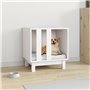 vidaXL Niche pour chien Blanc 50x40x52 cm Bois de pin massif