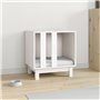 vidaXL Niche pour chien Blanc 50x40x52 cm Bois de pin massif