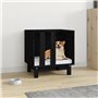 vidaXL Niche pour chien Noir 50x40x52 cm Bois de pin massif