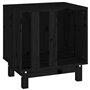 vidaXL Niche pour chien Noir 50x40x52 cm Bois de pin massif