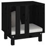 vidaXL Niche pour chien Noir 50x40x52 cm Bois de pin massif