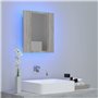 vidaXL Armoire à miroir LED de salle de bain sonoma gris 40x12x45 cm