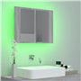 vidaXL Armoire à miroir LED Sonoma gris 60x12x45 cm Bois d'ingénierie