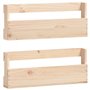 vidaXL Étagères à chaussures murales 2 pcs 59x9x23 cm Pin massif