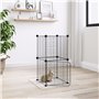 vidaXL Cage animaux de compagnie à 8 panneaux et porte Noir 35x35 cm