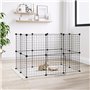 vidaXL Cage animaux de compagnie à 20 panneaux et porte Noir 35x35 cm