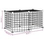 vidaXL Cage animaux de compagnie à 8 panneaux et porte Noir 35x35 cm