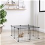 vidaXL Cage animaux de compagnie à 12 panneaux et porte Noir 35x35 cm