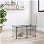 vidaXL Cage animaux de compagnie à 8 panneaux et porte Noir 35x35 cm