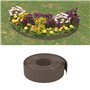 vidaXL Bordures de jardin 2 pcs marron 10 m 15 cm polyéthylène