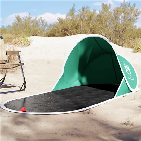 vidaXL Tente de plage vert d'eau escamotable imperméable